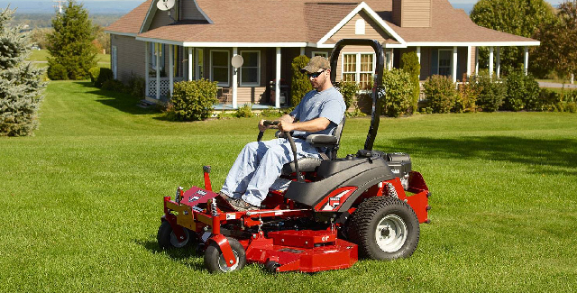 Ferris mower in a lawn