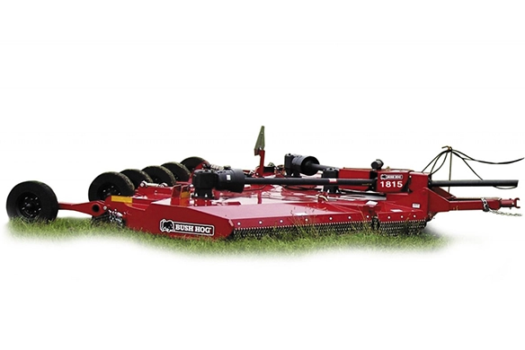 Bush Hog 1815 Flex-Wing Rotary Cutter - 15-foot heavy-duty rotary cutter with transport chains