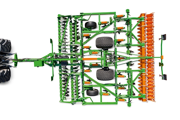 Top-down technical layout of Ceus 6000-2TX Super showcasing full implement configuration.