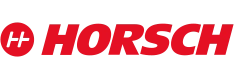 : HORSCH red logo with icon and bold uppercase text