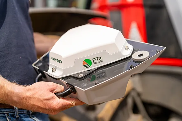 PTx Trimble Nav960 to be installed on a Massey Ferguson high-horsepower tractor.