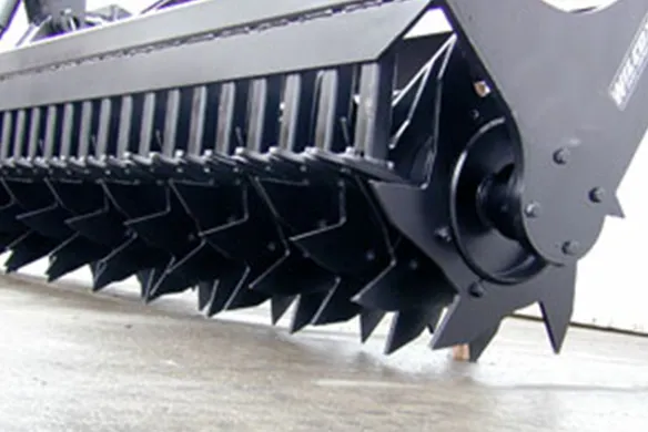 Close-up of Wilcox star crumbler showing rugged design for superior soil fragmentation and consistent seedbed preparation.