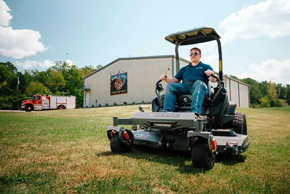 Spartan SRT-XD zero-turn mower providing advanced comfort and control for high-performance residential mowing